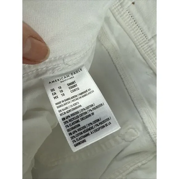 American Eagle Next Level Stretch White Low Rise Kick Boot Jeans Women's 10S - Picture 6 of 9